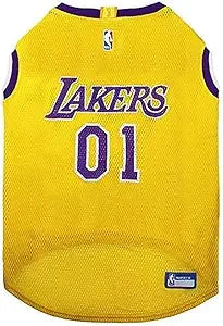 Official Pets First NBA Los Angeles Lakers Breathable Mesh Pet Jersey