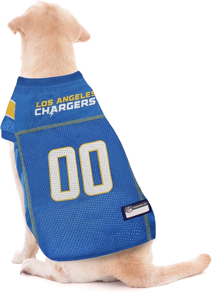 Pets First NFL Mesh Dog Jersey - Los Angeles Chargers Team Spirit Apparel