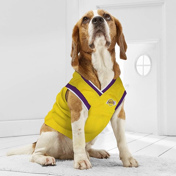 Official Pets First NBA Los Angeles Lakers Breathable Mesh Pet Jersey