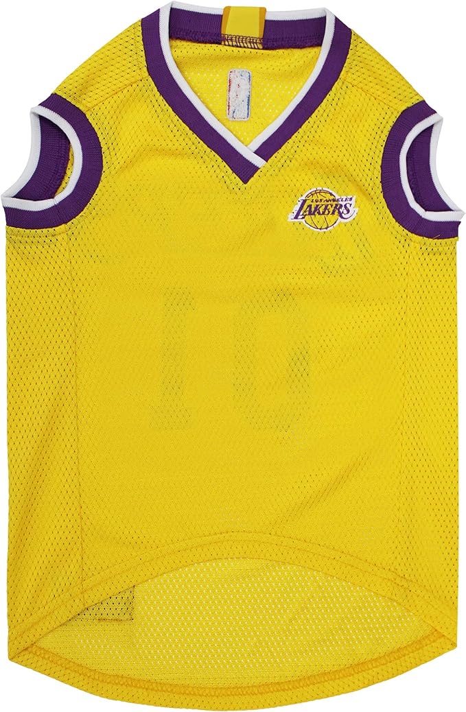 Official Pets First NBA Los Angeles Lakers Breathable Mesh Pet Jersey