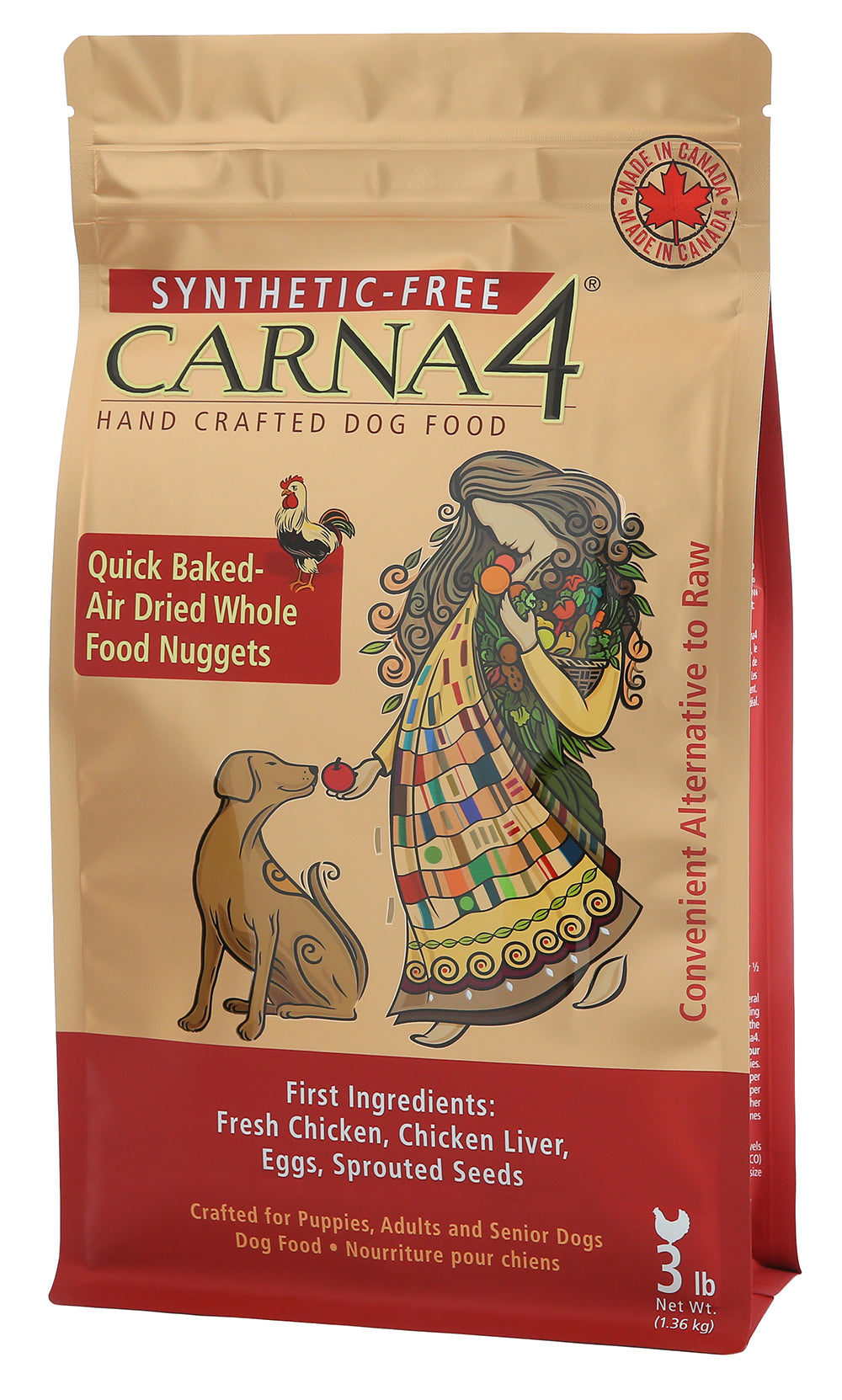 Carna4 All Life Stages Chicken Dog Food: Wholesome, Natural, 22 lbs Bag