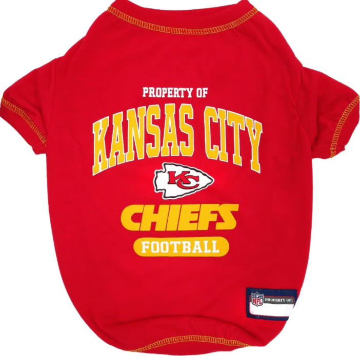 Officially Licensed NFL Kansas City Chiefs Dog Jersey - Comfortable Pet Fan Apparel