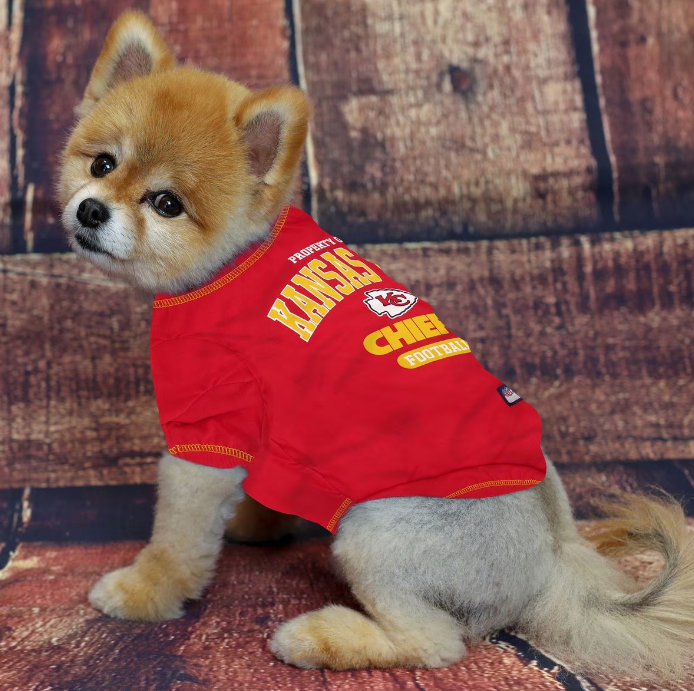 Officially Licensed NFL Kansas City Chiefs Dog Jersey - Comfortable Pet Fan Apparel