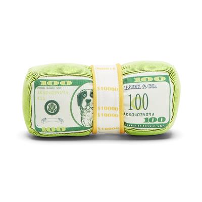 Bark Doggo Bills Plush Squeaky Crinkly Corduroy Money Stack Dog Toy