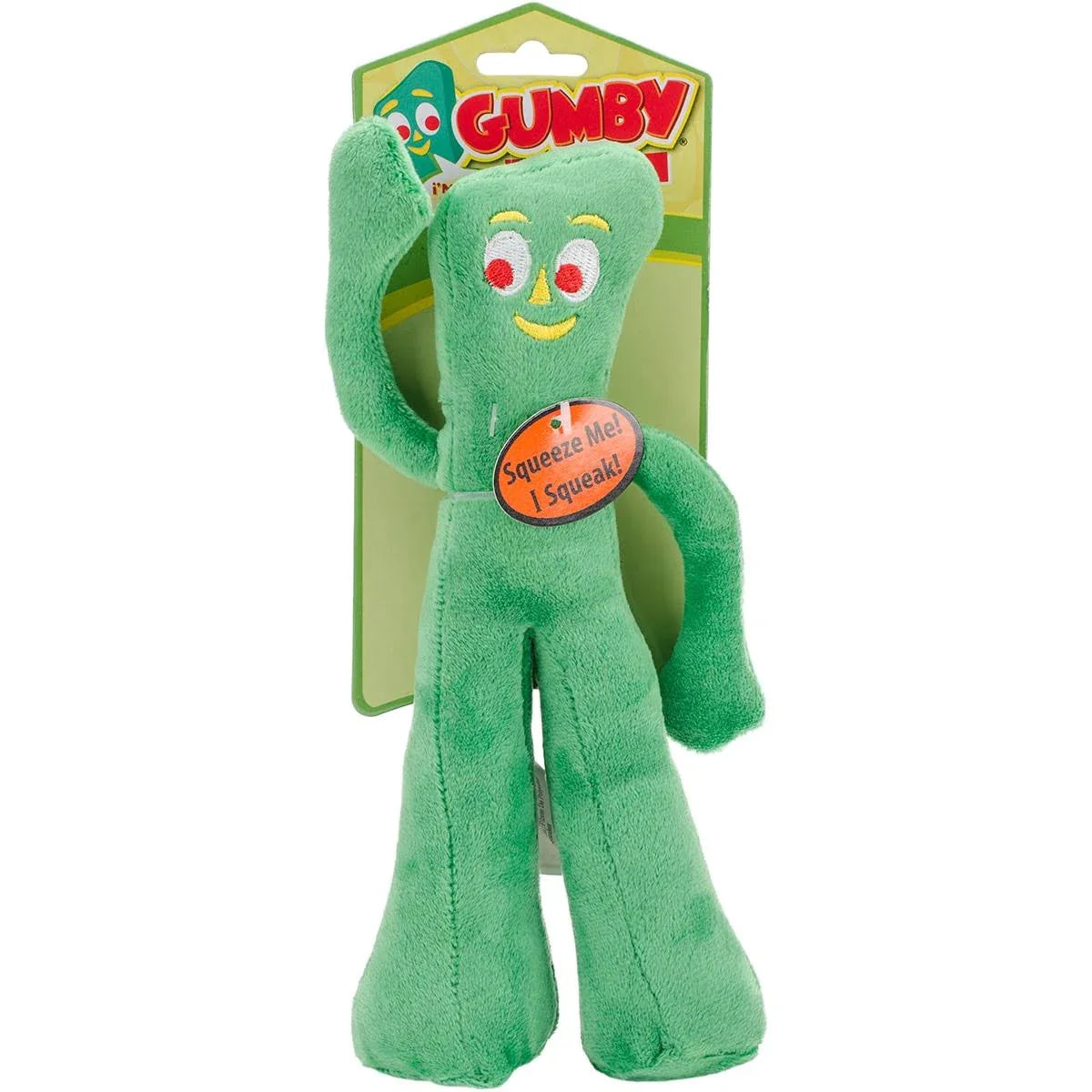 Multipet Gumby 9-inch Squeaky Plush Dog Toy for Fetch & Snuggles