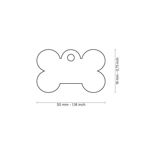 Durable Pink Aluminum Bone Dog ID Tag - Small, Engravable Pet Accessory