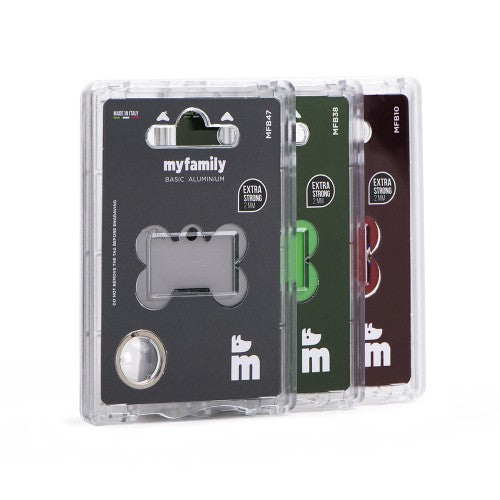 Durable Pink Aluminum Bone Dog ID Tag - Small, Engravable Pet Accessory