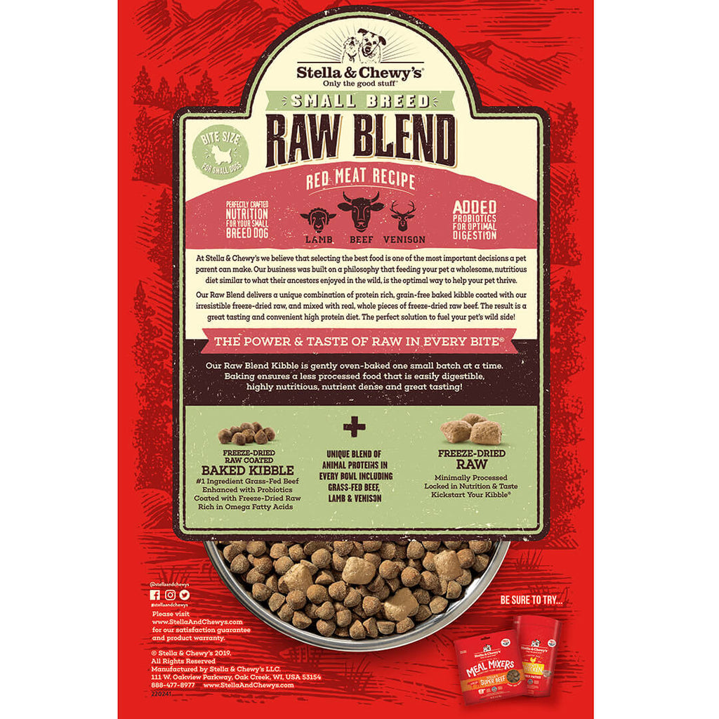 Stella & Chewy's Raw Blend Red Meat Small Breed Dog Food - Protein-Rich Grain-Free Kibble