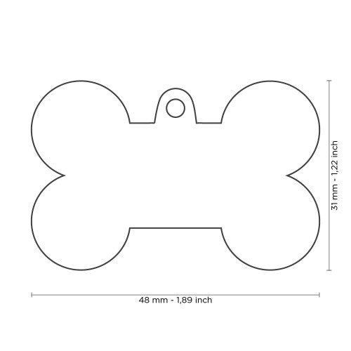 Elegant XL Black Bone Houndstooth Pet ID Tag for Dogs & Cats