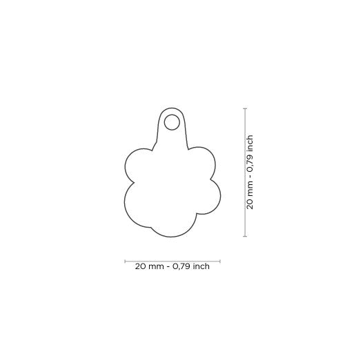 Shine Paw Black Glitter Pet ID Tag: Dazzling Style for Your Furry Friend