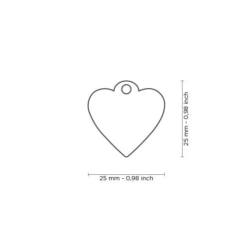 Chic Pink Glitter Heart Pet ID Tag: Small, Durable, Handmade Italian Style