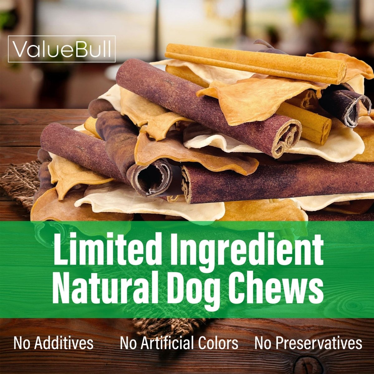 ValueBull USA Collagen Dog Chews: Fun Shapes, 5-Pound Bulk Healthy Treats