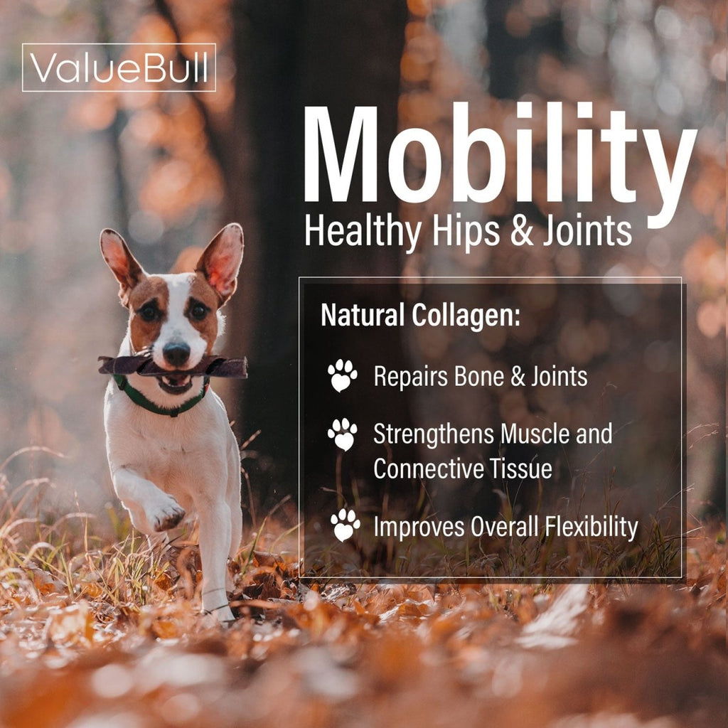 ValueBull USA Collagen Dog Chews: Fun Shapes, 5-Pound Bulk Healthy Treats