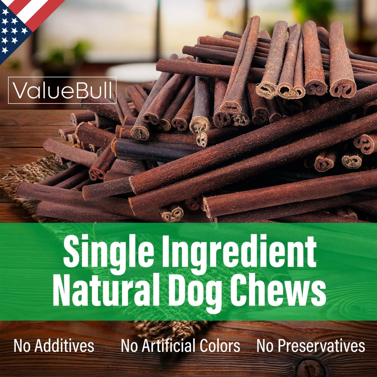 ValueBull USA 12-Inch Jumbo Collagen Dog Chews: Natural Long-Lasting Bulk Treats
