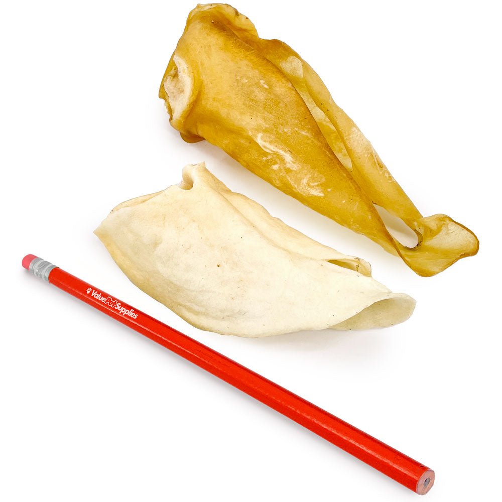 ValueBull Natural Crunchy Cow Ears: 100 Count Bulk Pack Dog Chews