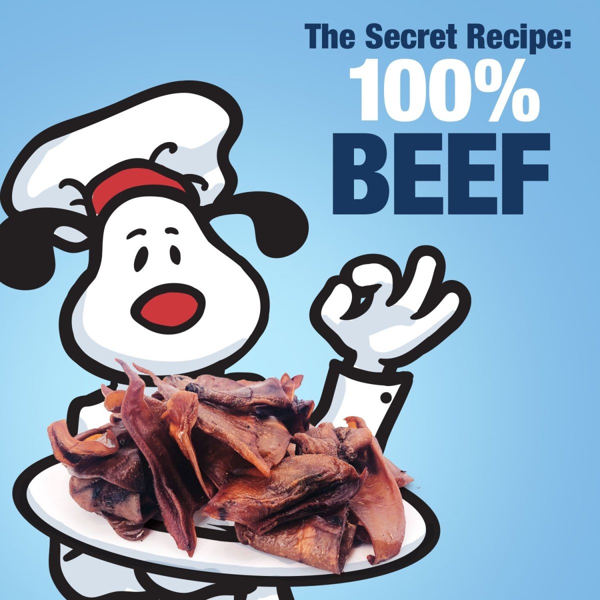 ValueBull Natural Crunchy Cow Ears: 100 Count Bulk Pack Dog Chews