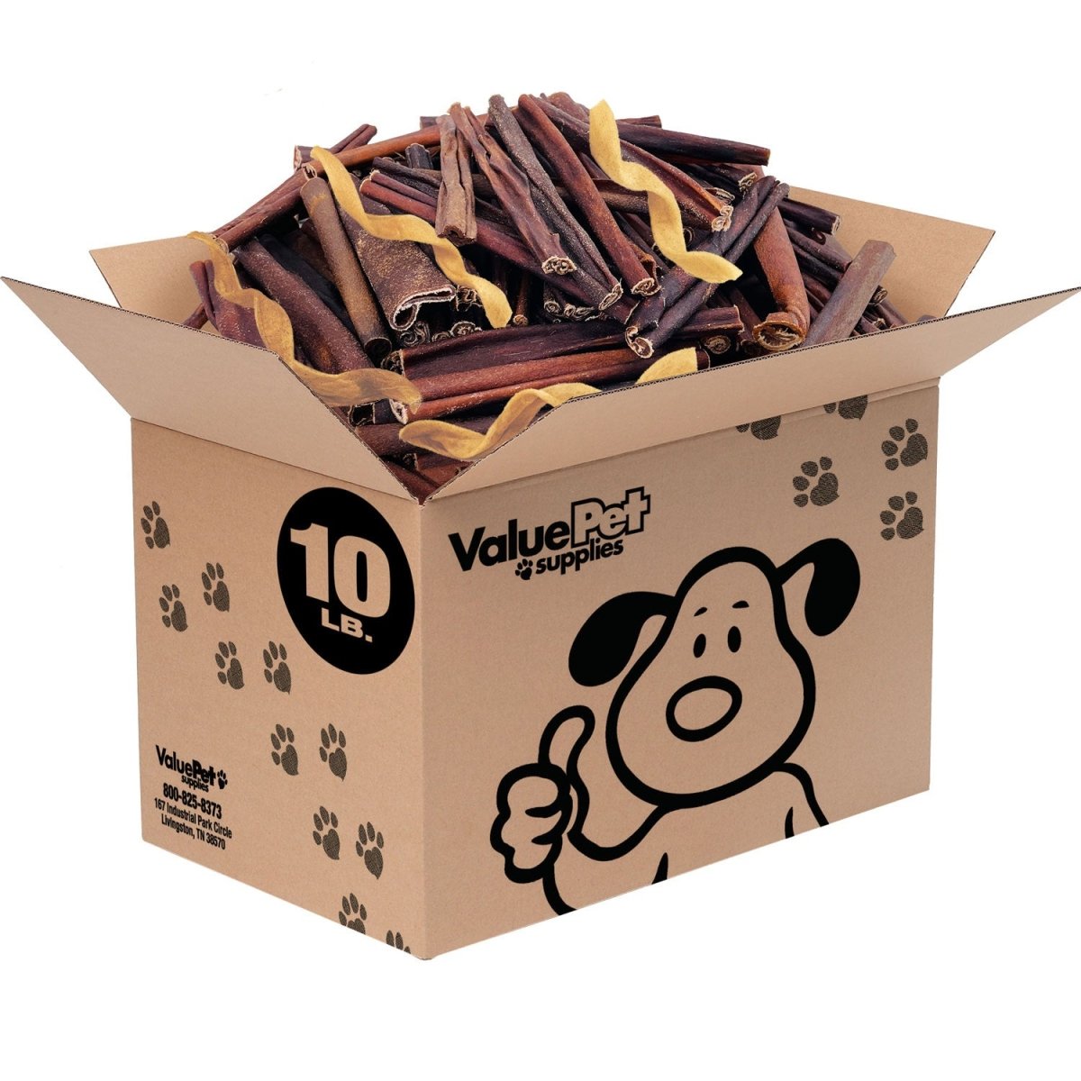 ValueBull Beef Collagen Sticks for Dogs: Natural Long-Lasting Chews, 10 lb Bulk