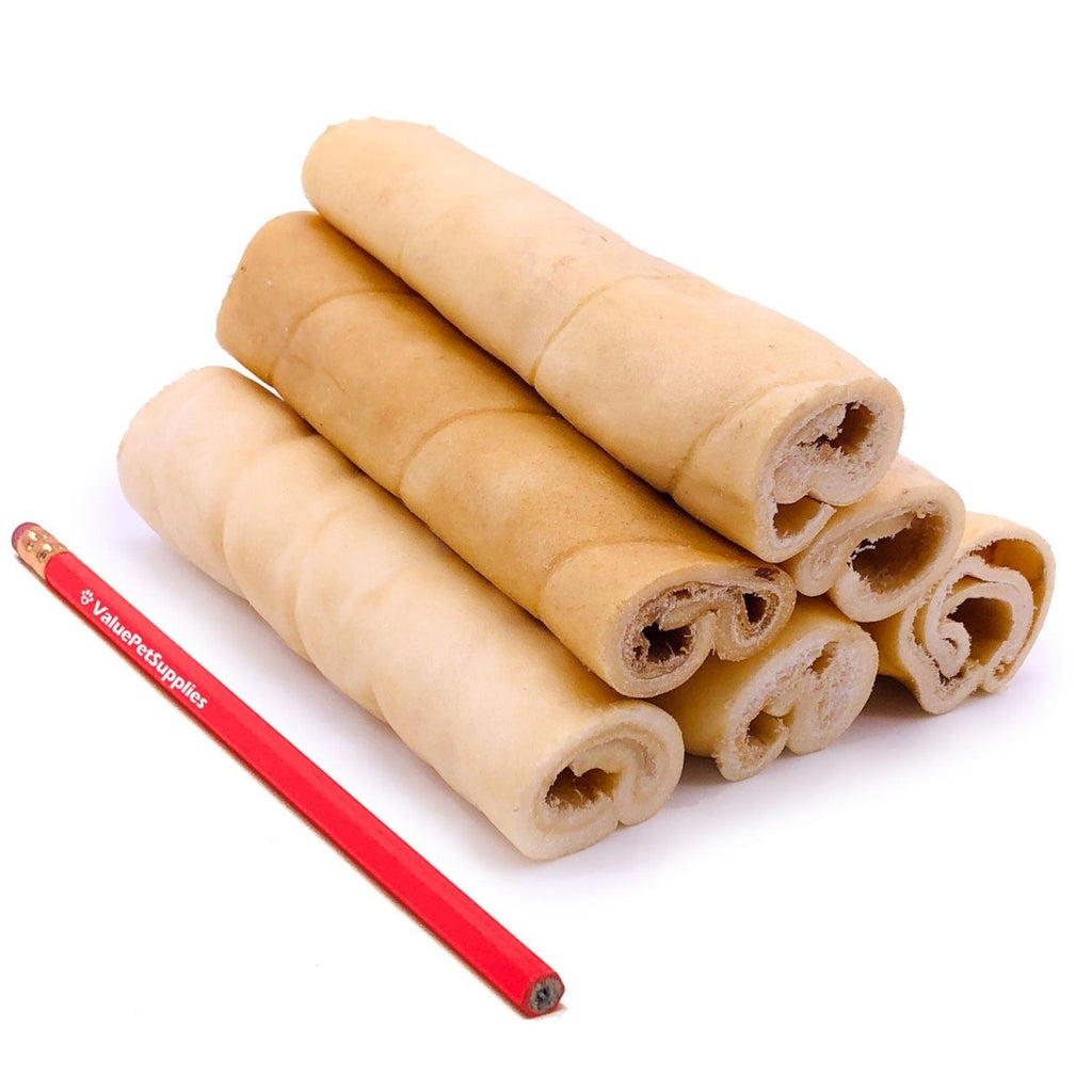 ValueBull Jumbo Beef Cheek Rolls: Long-Lasting, Collagen-Rich Dog Chews, 25-Count Bulk