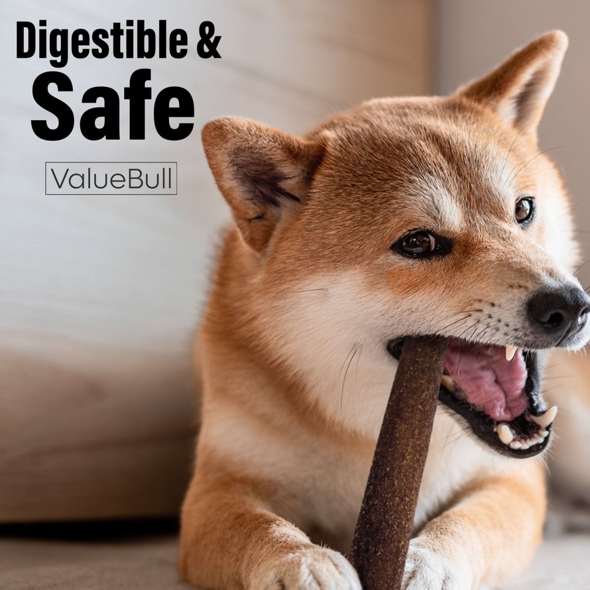 ValueBull 12-Inch Collagen Sticks: Natural, Long-Lasting Beef Dog Chews, 10 Count