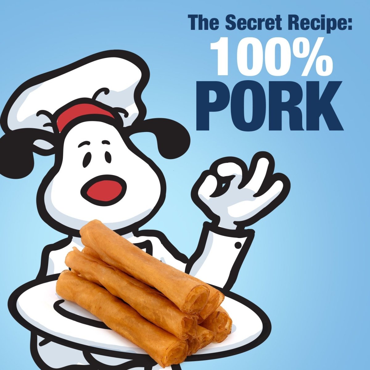 ValueBull USA 6-Inch Smoked Pig Skin Retriever Rolls - 100 Count Bulk Pack