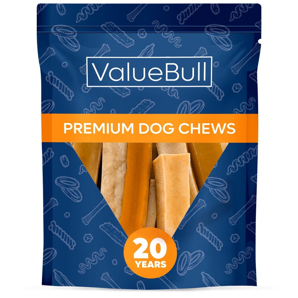 ValueBull Himalayan Yak Cheese Dog Chews - Medium, Long-Lasting, All-Natural, 10-Count